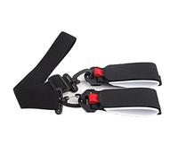 QIUYMGFG Cinghia porta bastoncini da sci, cinghia di fissaggio, tracolla resistente per snowboard, per skateboard, sport invernali all'aria aperta(Black)
