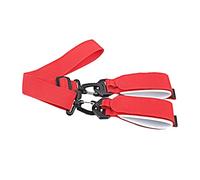 QIUYMGFG Cinghia porta bastoncini da sci, cinghia di fissaggio, tracolla resistente per snowboard, per skateboard, sport invernali all'aria aperta(Red)