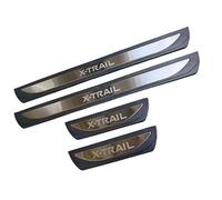 QIUYU2024 Protezione del Davanzale della Portiera per X-Trail T33 2022 2023 2024, batticalcagno Porta Modello del Pedale Anti-graffio automobilistico in Acciaio Inossidabile