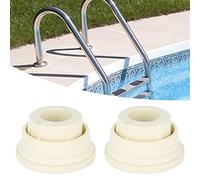 Qivine 2 Pezzi Paraurti in Gomma per Scale da Piscina Paracolpi Bianchi per Scale da Piscina Tappi per Scaletta per Piscina per Mobili per Piscina Dell'hotel 6x3,9x3,3 cm