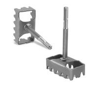 Qivine 2 Pezzi Taglierino Elettrico Quadrato, Taglierina per Fori Quadrati per SDS Plus/Max, Utensile da Taglio Rettangolare, Taglierina per Presa di Corrente per Cemento Armato (2x SDS Max)