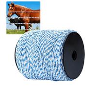 Qivine 500m Filo Per Recinto Elettrico, Recinti Elettrici in Acciaio Inox con 6 Fili Conduttori, Alta Conduttività Recinzioni Elettrificate per Azienda agricola, Animali, Mucche, Cavalli