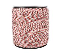 Qivine 500m Filo Per Recinto Elettrico, Rosso e Bianco Recinti Elettrici in Acciaio Inox con 6 Fili Conduttori, Alta Conduttività Recinzioni Elettrificate per Mucche, Cavalli, Pecora