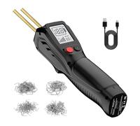 Qivine 500W Saldatore per Plastica, Saldatrice per Plastica USB Ricaricabile, Kit Riparazione Plastica con 200 Chiodi di Saldatura (4 Modelli), per la Riparazione del Paraurti dell'auto (Nero)