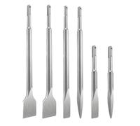 Qivine 6 Pezzi Scalpello SDS Plus, 40CR Punte SDS Plus, 15cm e 25cm Scalpello per Piastrelle per Trapani Leggeri e Martelli a Percussione, per Cemento Muratura Piastrelle Pietra Naturale
