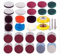 Qivine Kit Lucidatura Fari Auto 121 Pezzi, Lucida Fari Auto da 75 mm con P60~5000 Dischi Abrasivi, Kit Rinnova Fari Auto con Tamponi Lucidatura & Spugne Lucidatura, per Lucidatura Levigatura Cera