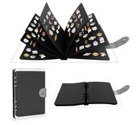 Qivine Pin Display Holder, 8 Pagine di Visualizzazione di Spille Smaltate in Feltro con Custodia Protettiva, Copertina in PVC Trasparente, Spille Pin Organizer per la Conservazione di 350 Pins