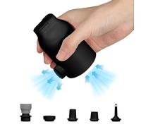 Qivine Pompa Elettrica per Materasso Gonfiabile, 4500 Pa 350L/min Pompa per Gonfiare Materassini con 5 Ugelli, Luce LED, Protezione da Surriscaldamento, per Materassi Gonfiabili, Cerchio di Nuoto