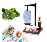 Qivine Porta Gomitolo di Lana Magnetico Supporto Lana per Uncinetto in Legno Rotante Accessori per Maglieria all'Uncinetto per Progetti di Cucito Artigianali Come Uncinetto