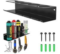 Qivine Portabottiglie Spray, Porta Bombole Aerosol Montato a Parete, Organizer per Bombolette Spra in acciaio al carbonio, Contiene 5 Bombolette Aerosol, per Officina Garage Negozio Casa (1)