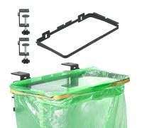 Qivine Portasacchi Differenziata da Appendere, Supporti in Metallo per Sacchi della Spazzatura, Staffa del Bidone della Spazzatura All'aperto, per Poi Appendere Sacchetti Immondizia