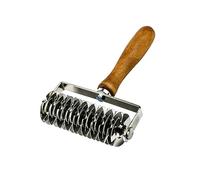 Qivine Rullo per Pasticceria e Reticolo, Taglierina a Rullo per Impasto con Manico in Legno, Tagliapasta a Reticolo, Facile da Pulire, Rotella Tagliapasta per Biscotti, Torte, Pane