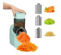 Qivine Taglia Verdure Elettrico Mandolina Per Verdure Professionale Con 3 Taglierine 50W Grattugia Verdure Facile da Pulire Per Patate Cipolle Carote