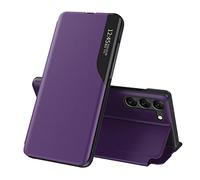 QIWEIQING Compatibile con Samsung Galaxy S26 Plus Custodia Bookstyle Specchio Design Clear View Stand Full Body Protettiva Bumper Flip Folio Copertura per Samsung Galaxy S26 Plus. Purple QH3