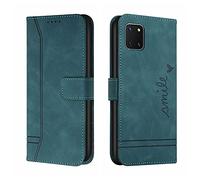QIWEIQING Compatibili con Cover Samsung Galaxy Note 10 Lite,Flip Cover Custodia Protettiva in Pelle PU con Portafoglio,Funzione Supporto,Custodia per Galaxy Note 10 Lite Green HX
