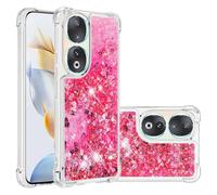 QIWEIQING Compatibili con Custodia per Huawei Honor 90 5G, Glitter Custodia TPU Silicone Protettivo Morbido Brillantini Quicksand Cover per Huawei Honor 90 5G.Pink YBL