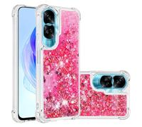 QIWEIQING Compatibili con Custodia per Huawei Honor 90 Lite 5G, Glitter Custodia TPU Silicone Protettivo Morbido Brillantini Quicksand Cover per Huawei Honor 90 Lite 5G.Pink YBL