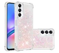 QIWEIQING Compatibili con Custodia per Samsung Galaxy A05S, Glitter Custodia TPU Silicone Protettivo Morbido Brillantini Quicksand Cover per Samsung Galaxy A05S.Silver Pink YBL