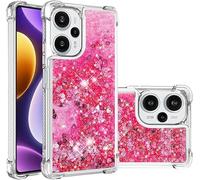 QIWEIQING Compatibili con Custodia per Xiaomi Mi 13T Pro, Glitter Custodia TPU Silicone Protettivo Morbido Brillantini Quicksand Cover per Xiaomi Mi 13T / 13T Pro.Pink YBL
