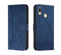 QIWEIQING Compatibili con Custodia Xiaomi Redmi Note 7, Cover Xiaomi Redmi Note 7, Flip Custodia Portafoglio Libro Pelle PU con Porta Carte e Funzione Supporto per Redmi Note 7 Blue HX