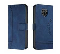 QIWEIQING Compatibili con Custodia Xiaomi Redmi Note 9 Pro, Cover Redmi Note 9S, Flip Custodia Portafoglio Libro Pelle PU con Porta Carte e Funzione Supporto per Redmi Note 9 Pro Blue HX