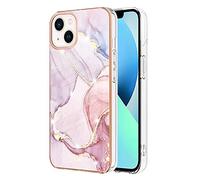 QIWEIQING Compatibili con iPhone 15 Plus Custodia in Silicone, Marble Design Sottile Antiurto TPU Morbida Gomma Silicone Custodia per Telefono iPhone 15 Plus.Rose Gold YBD