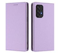 QIWEIQING Compatibili con Samsung Galaxy A33 5G Custodia, Libro Pelle PU e TPU Silicone con Chiusura Magnetica Portafoglio Libretto Bumper Custodia Case per Samsung Galaxy A33 5G. Viola YBZ