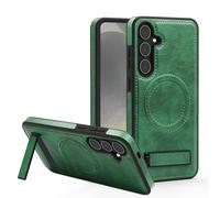 QIWEIQING Cover per Samsung Galaxy S26 Plus Custodia, Magnetico Anello Rotante 360°Compatibile con MagSafe, Antigraffio Antiurto Custodia Protettiva Antiurto Caso per Samsung S26 Plus. Verde WDZ