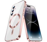 QIWEIQING Custodia magnetica per Samsung Galaxy Note 20 Ultra con ricarica wireless MagSafe, antiurto antiurto antigraffio custodia posteriore trasparente per Samsung Galaxy Note 20 Ultra. Oro rosa