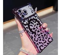 QIWEIQING Custodia per iPhone 17 Pro Glitter Trasparente Ragazze Donne, Cover Magnetica Telefono Scintillante Antiurto Protezione Fotocamera Case Custodia per iPhone 17 Pro. Purple BW