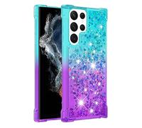 QIWEIQING Custodia per Samsung Galaxy S26 Plus, Custodia Glitter Liquid Girl TPU Silicone Protettivo Morbido Glitter Quicksand Cover Case per Samsung Galaxy S26 Plus.Blue Purple YBJ