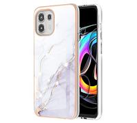 QIWEIQINGWH Compatibile con Motorola Moto Edge 20 Lite Case Gold Sparkle Glitter Marmo Sottile Antiurto TPU Custodia Morbida In Gomma Silicone Custodia Per Moto Edge 20 Lite.White YBD