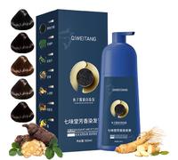Qiweitang Hair Dye Shampoo, Zhihuashi Plant-Based Hair Coloring Cream, Caviar Protein Hair Dye Shampoo, Natural Plant Hairs Dyes for Women Men (Coffee)