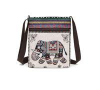 Qiwenr Borsa a Tracolla Elefante, Borsa Tote Elefante, Borsa Per Cellulare, Borsa, Elefante Crossbody Borse, Borse Casual con Elementi Etnici Sono Adatte Per la Vita Quotidiana, i Viaggi e i Viaggi