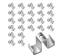 Qiwieod Clip per Griglia - 25 Pezzi Fermagli a Sella per Griglia a Barre per Fissaggio Viti,Morsetto di Fissaggio Antimeteo per Progettisti Pavimentazione Industriale Passerelle Sistemi di Drenaggio |