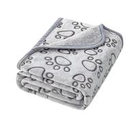 Qiwieod Coperta per cani con impronte di zampe, coperta da divano per cuccioli, calda e morbida, lavabile, per animali domestici di taglia piccola e media
