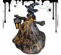 Qiwieod Decorazioni Halloween | Segnali Artigianali in Resina per Tavoli,Decorazione Luce Vintage per Libreria, Casa, Portico, Centro Tavola