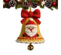 Qiwieod Decorazioni Natalizie ad Uncinetto - Ghirlanda Santa Campana Decorazioni Albero | Addobbi All'uncinetto Per Appassionati Artigianato Inverno Porte Finestre Festa Holiday Festival Natale