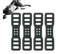 Qiwieod Fasce elastiche in silicone, 4 pezzi, cinturino in silicone per luci della bicicletta, nastro di fissaggio per manubrio in silicone, elastico per il fissaggio della luce della bicicletta