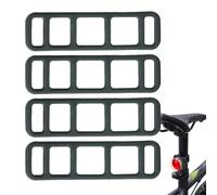 Qiwieod Fasce elastiche in silicone, 4 pezzi, cinturino in silicone per luci della bicicletta, nastro di fissaggio per manubrio in silicone, elastico per il fissaggio della luce della bicicletta