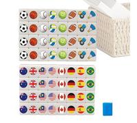 Qiwieod Set da gioco Mahjong | Giocattolo Mahjong in resina | Tessere da gioco a tema calcio | per Donne Ragazze Ragazzi Giovani Mogli Mariti Figli Figlie Feste Riunioni Vacanze