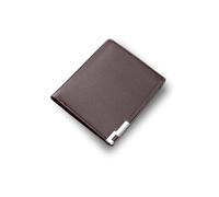 QIXCOZTI Portafoglio da uomo con blocco RFID, originale, design sottile, Caffè, Piccolo