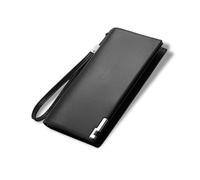 QIXCOZTI Portafoglio da uomo con blocco RFID, originale, design sottile, Nero 1, Grande