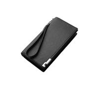QIXCOZTI Portafoglio da uomo con blocco RFID, originale, design sottile, Nero 2, Grande