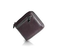 QIXCOZTI Portafoglio pieghevole, ultra sottile e compatto, grande capacità, tasca portamonete con cerniera, design semplice, per gli uomini, nero, Cerniera lampo