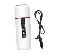 QIXCXAZ Bollitore elettrico per auto da 12 V e 24 V, per preparare rapidamente tè o caffè per viaggiatori avventurosi in viaggio, con tazza d'acqua a, bianco, 7x22.5 cm