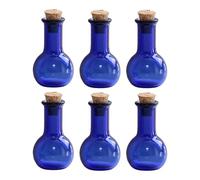 QIXCXAZ Mini bottiglie dei desideri, graziosi vasetti, fiale, set da sei, per eleganti bomboniere e celebrazioni speciali, collana, bottiglia alla deriva, vaso a forma di, Blu, 18x30mm