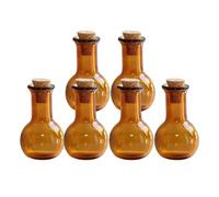 QIXCXAZ Mini bottiglie dei desideri, graziosi vasetti, fiale, set da sei, per eleganti bomboniere e celebrazioni speciali, collana, bottiglia alla deriva, vaso a forma di, Fulvo, 18x30mm