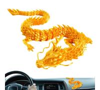 qixeuoa Giocattolo drago articolato - Statuetta giocattolo drago stampata in 3D,Forniture decorative dal design accattivante per case, acquari, automobili e uffici