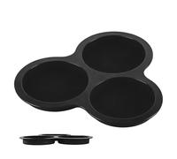 qixeuoa Stampini in Silicone per Uova per Friggitrice ad Aria | Stampo Per Cupcake Da Forno Con 3 Cavità,Teglia Per Muffin Per Friggitrice Ad Aria - Per Piccoli Dolci Budini Hamburger Per Colazione